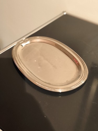 Tablett oval versilbert mit - oval,, versilbert,