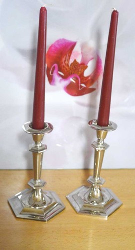 Paar elegante kerzenleuchter - paar,