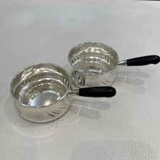 Butterpfännchen Paar  Silber