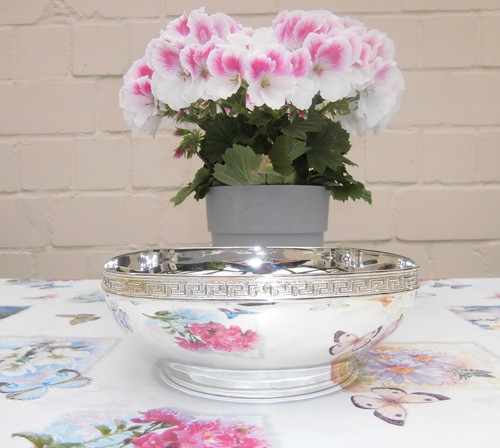 Schale versilbert gebraucht - ,